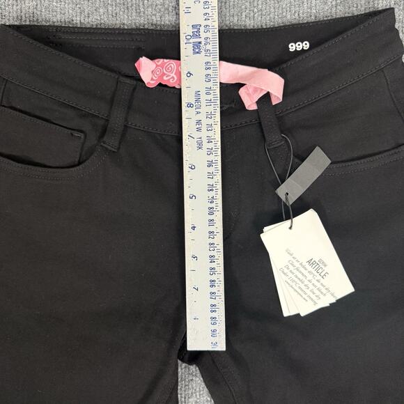 Fax Copy Express Cowboy Denim Jeans Women Medium Black Super Stretch Bootcut NEW - Picture 5 of 15